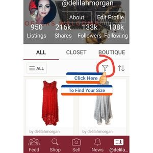 FIND UR SIZE Using The Filter Icon